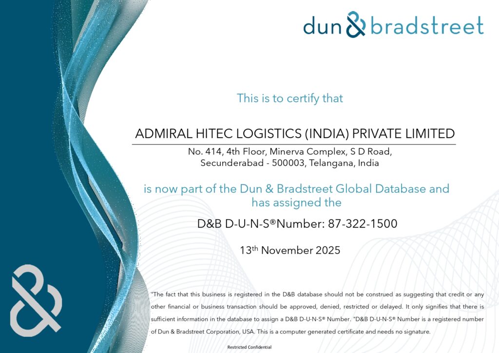Duns Certificate_Admiral Logistics